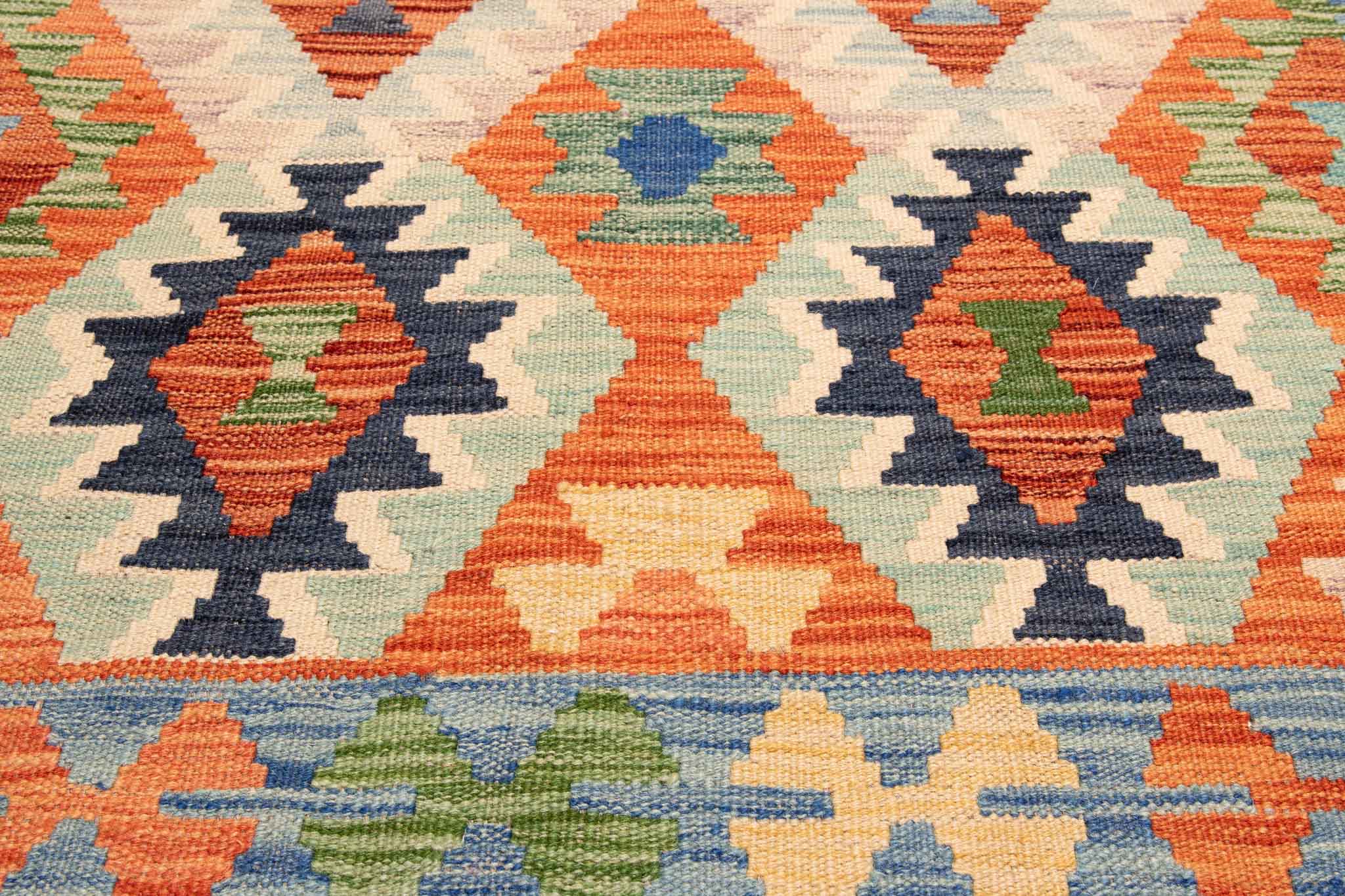 Afghanischer Kelim – 168 × 126 cm – handgewebt aus Schurwolle