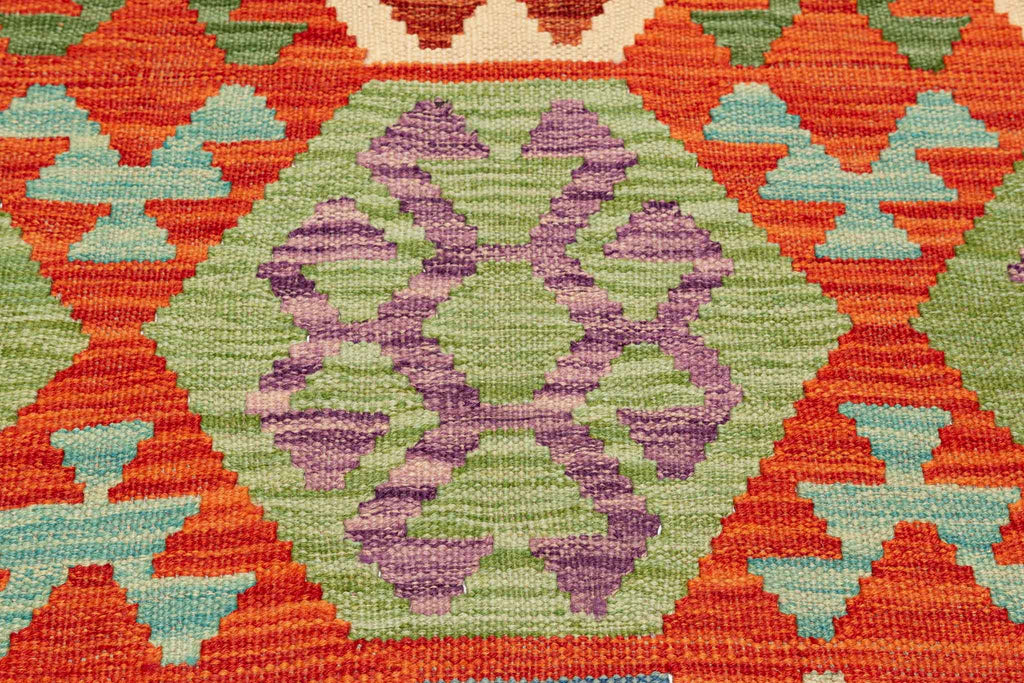 Afghanischer Kelim – 196 × 149 cm – handgewebt aus Schurwolle