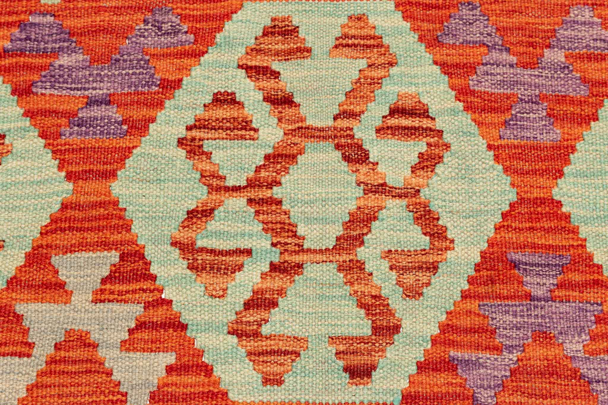 Afghanischer Kelim – 196 × 149 cm – handgewebt aus Schurwolle