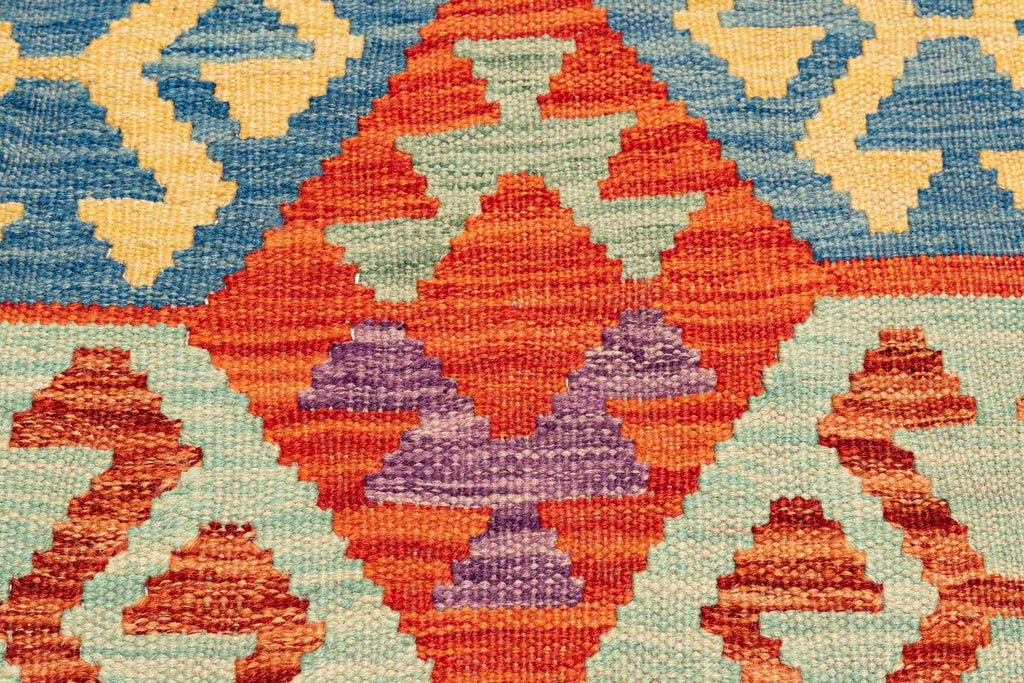 Afghanischer Kelim – 196 × 149 cm – handgewebt aus Schurwolle