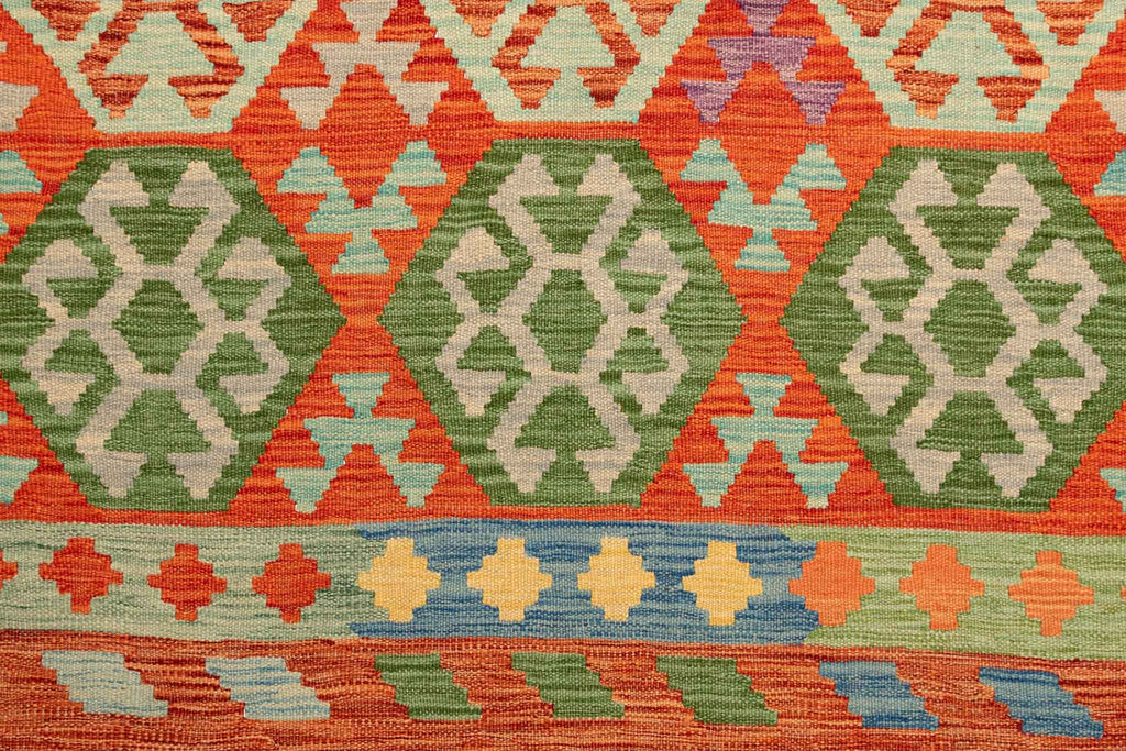 Afghanischer Kelim – 196 × 149 cm – handgewebt aus Schurwolle