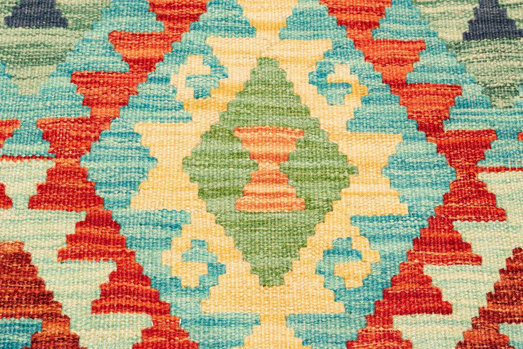 Afghanischer Kelim – 200 × 155 cm – handgewebt aus Schurwolle