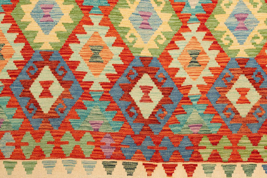 Afghanischer Kelim – 200 × 155 cm – handgewebt aus Schurwolle