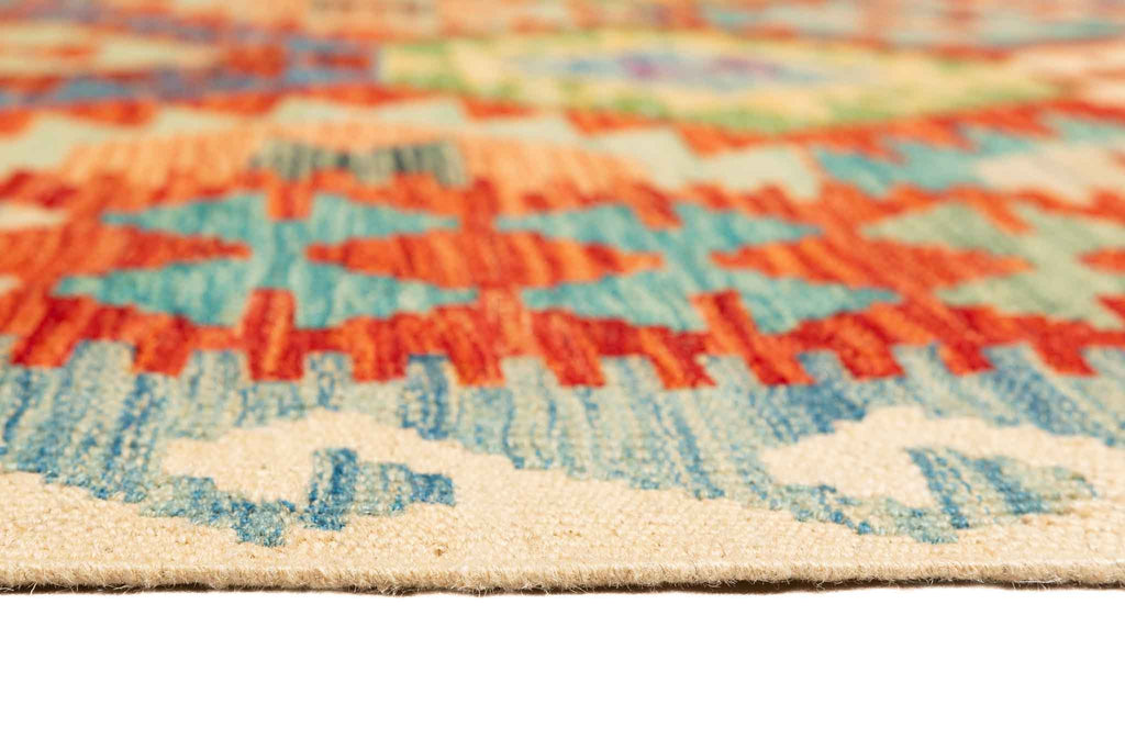 Afghanischer Kelim – 200 × 155 cm – handgewebt aus Schurwolle