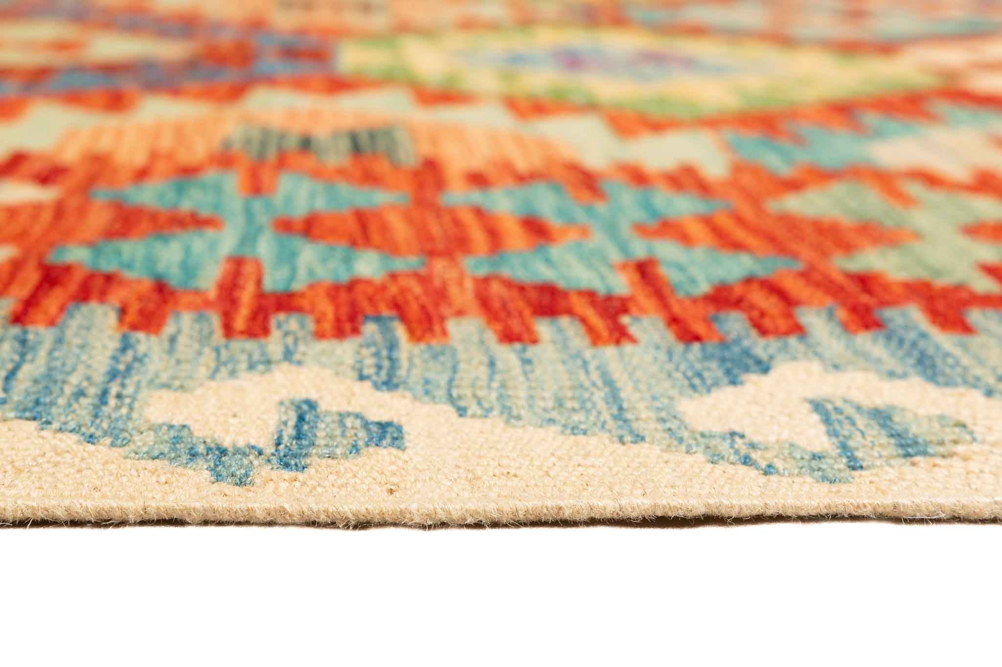 Afghanischer Kelim – 200 × 155 cm – handgewebt aus Schurwolle