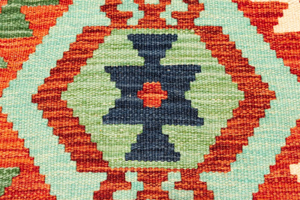 Afghanischer Kelim – 196 × 150 cm – handgewebt aus Schurwolle