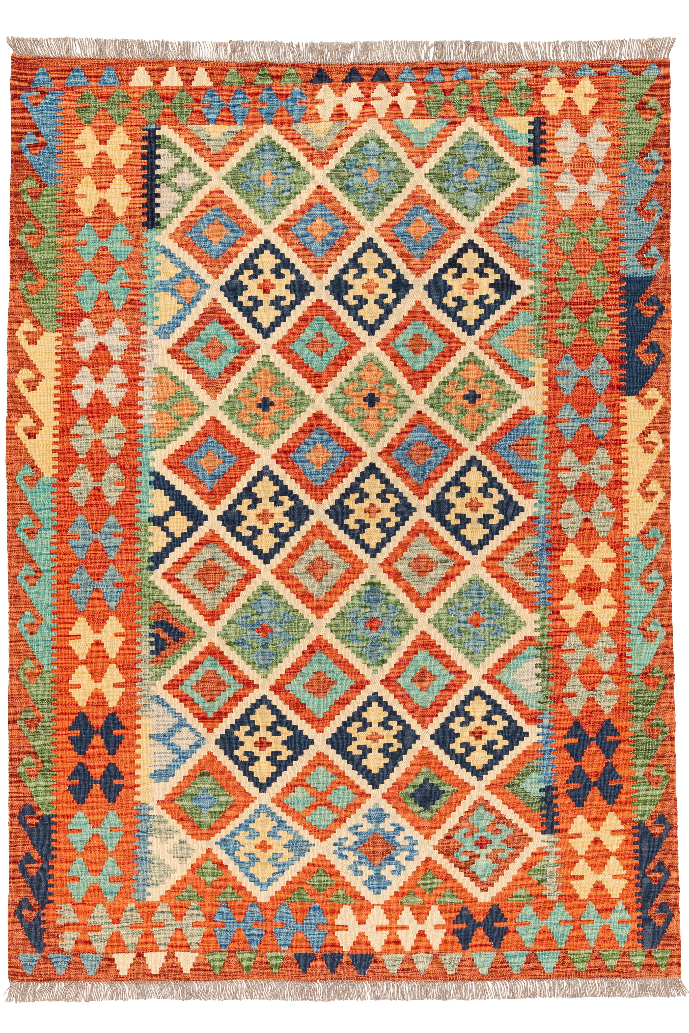 Afghanischer Kelim – 208 × 149 cm – handgewebt aus Schurwolle