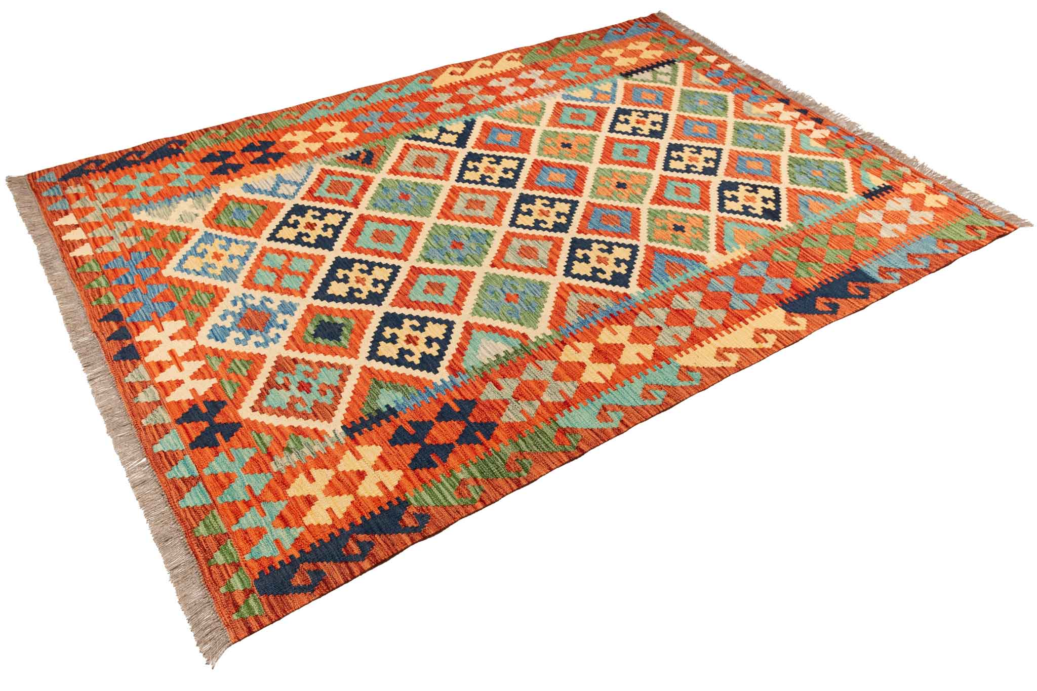 Afghanischer Kelim – 208 × 149 cm – handgewebt aus Schurwolle