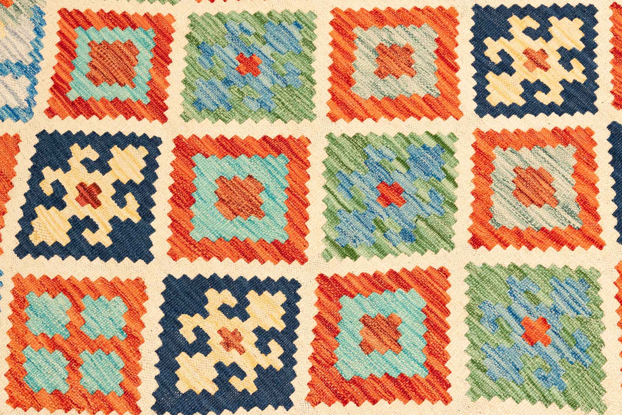 Afghanischer Kelim – 208 × 149 cm – handgewebt aus Schurwolle