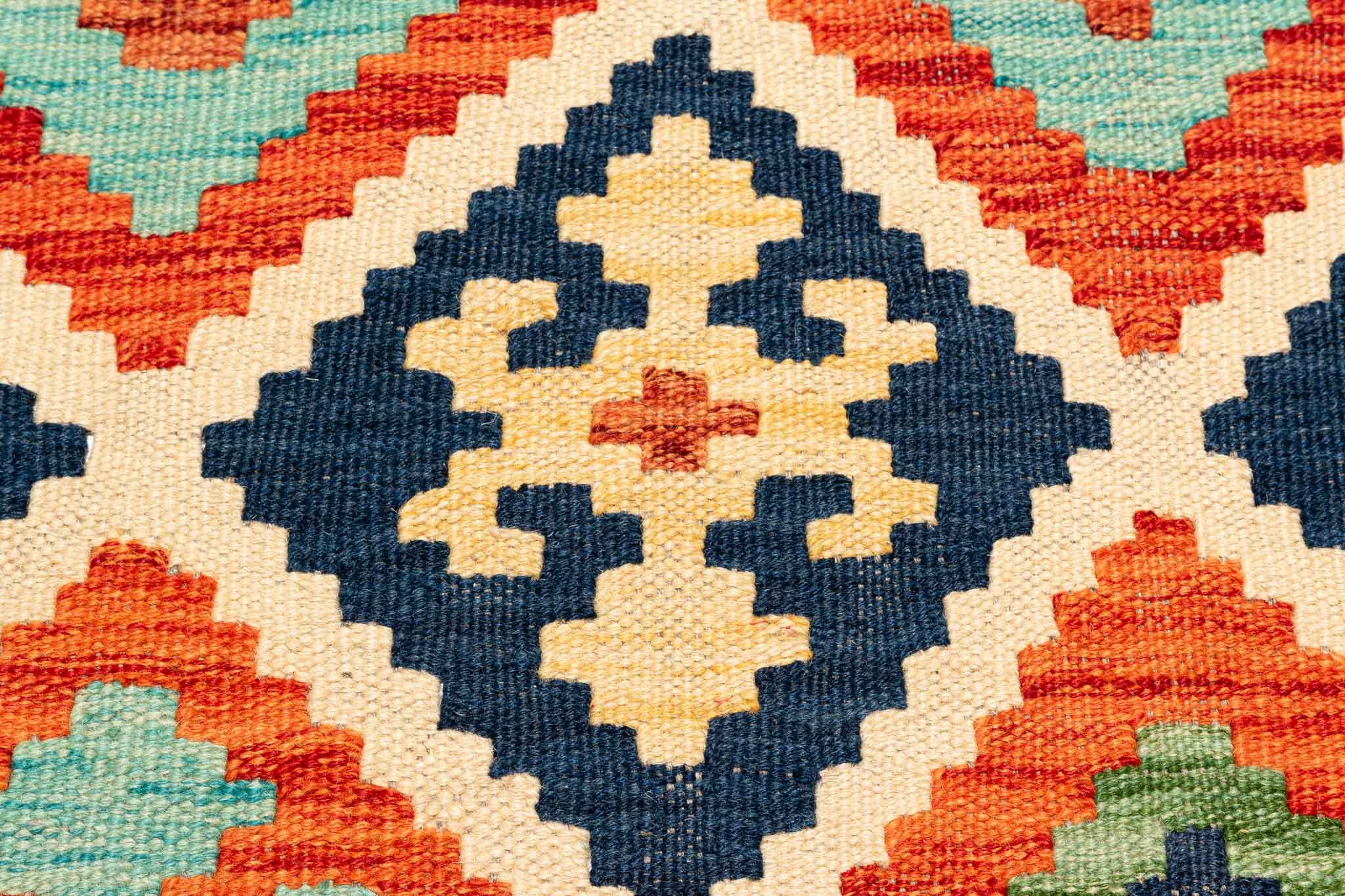 Afghanischer Kelim – 208 × 149 cm – handgewebt aus Schurwolle