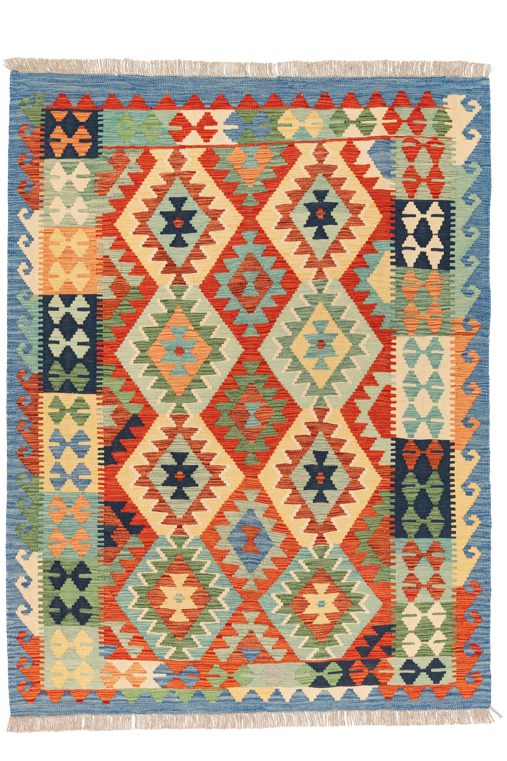 Afghanischer Kelim – 191 × 143 cm – handgewebt aus Schurwolle