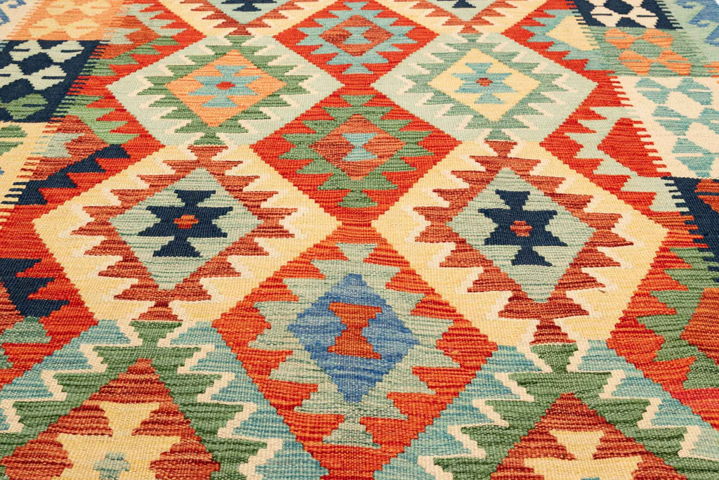 Afghanischer Kelim – 191 × 143 cm – handgewebt aus Schurwolle