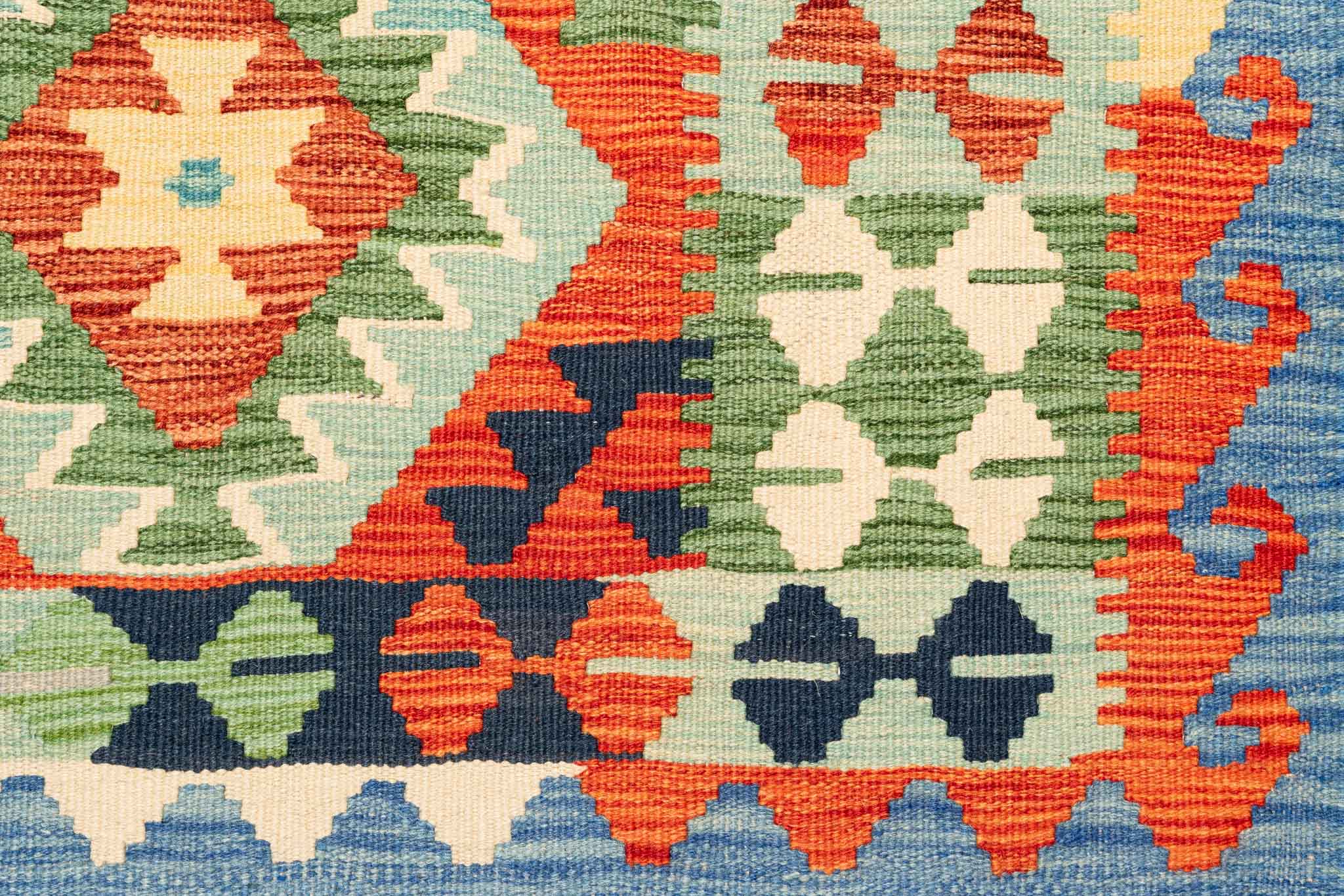 Afghanischer Kelim – 191 × 143 cm – handgewebt aus Schurwolle