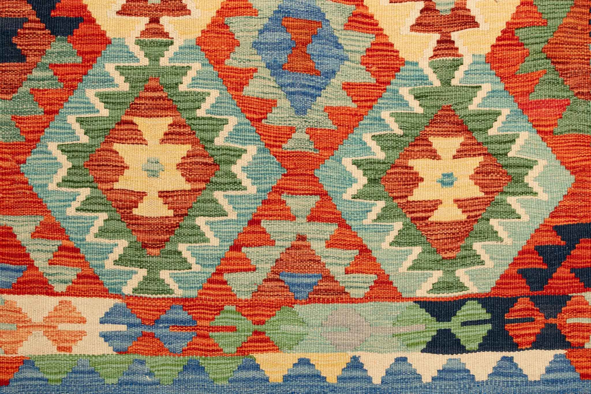 Afghanischer Kelim – 191 × 143 cm – handgewebt aus Schurwolle