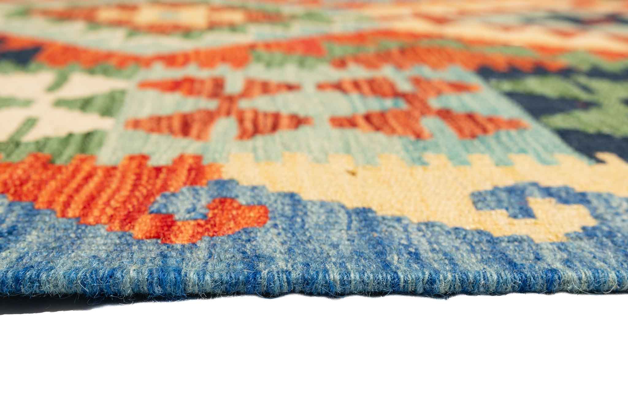 Afghanischer Kelim – 191 × 143 cm – handgewebt aus Schurwolle