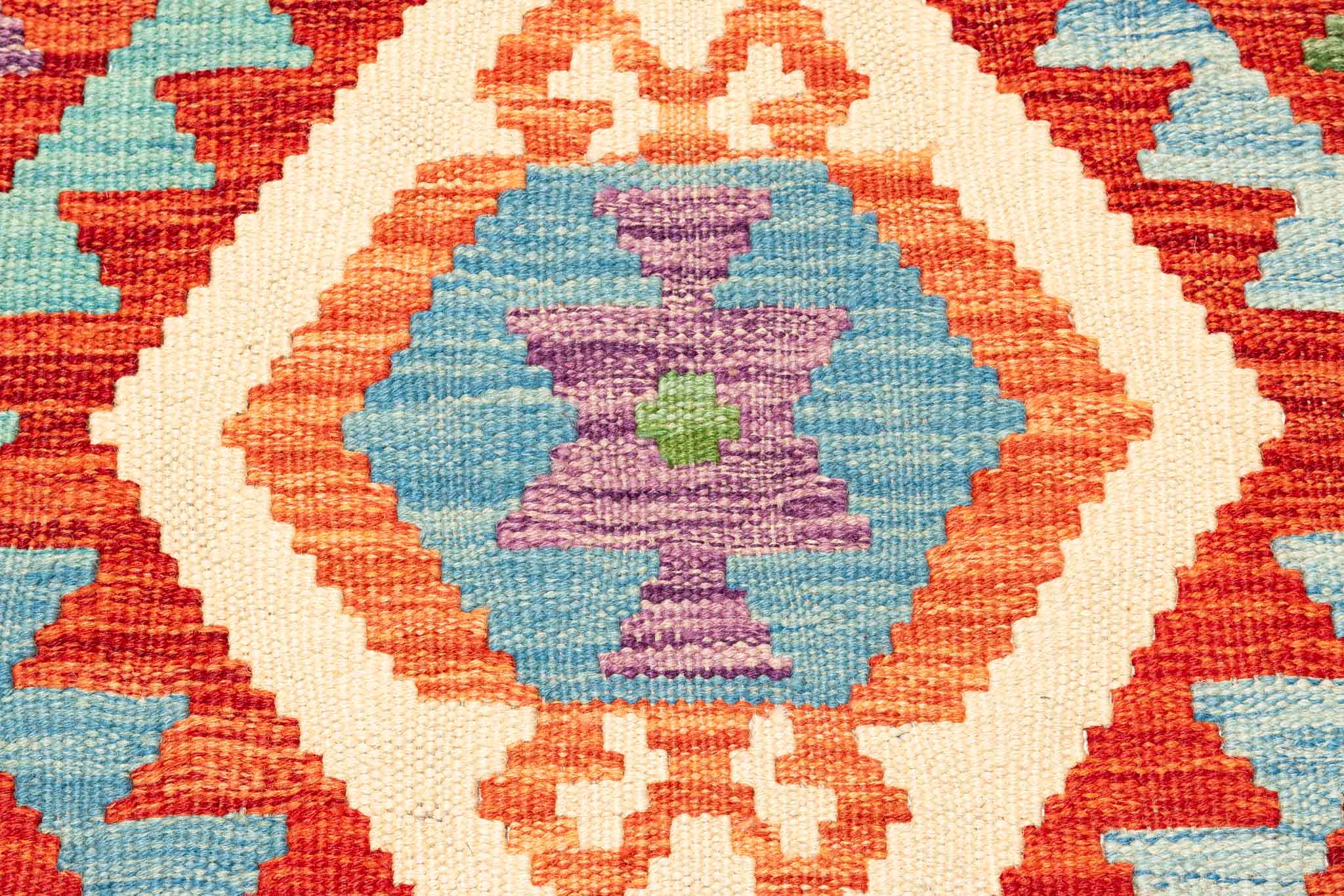 Afghanischer Kelim – 203 × 152 cm – handgewebt aus Schurwolle