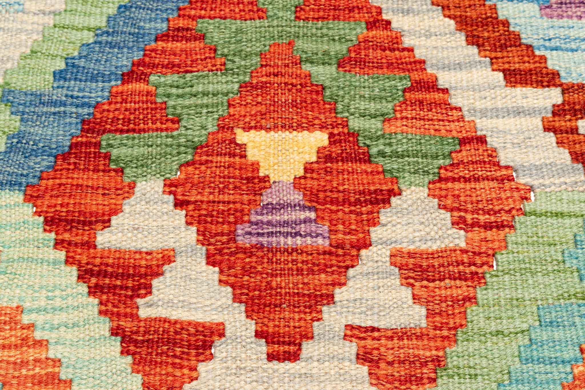 Afghanischer Kelim – 203 × 152 cm – handgewebt aus Schurwolle