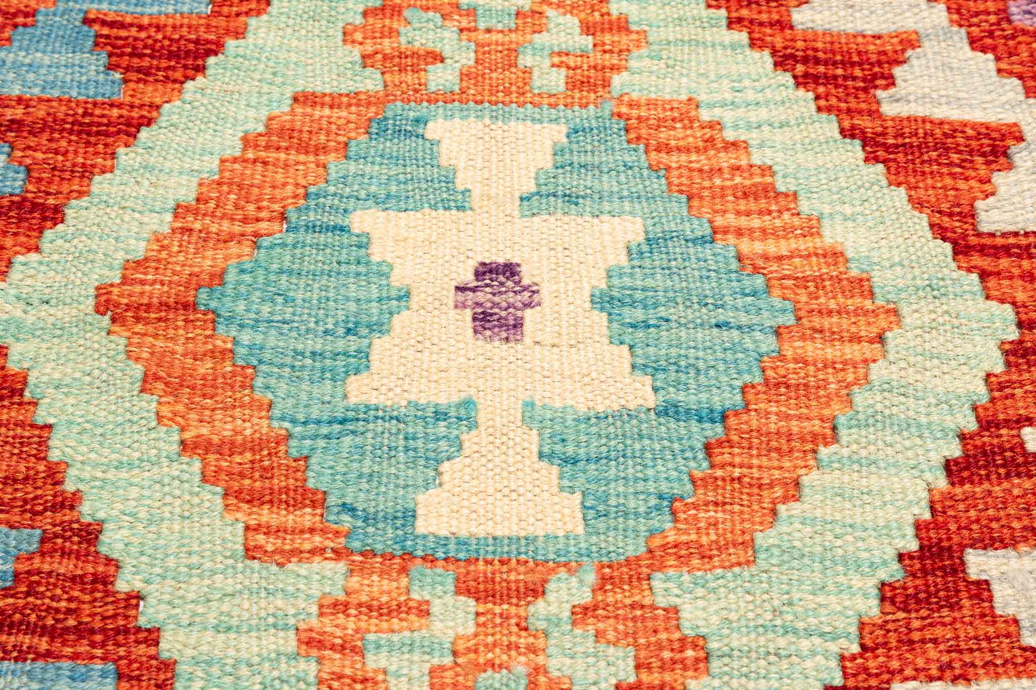 Afghanischer Kelim – 203 × 152 cm – handgewebt aus Schurwolle