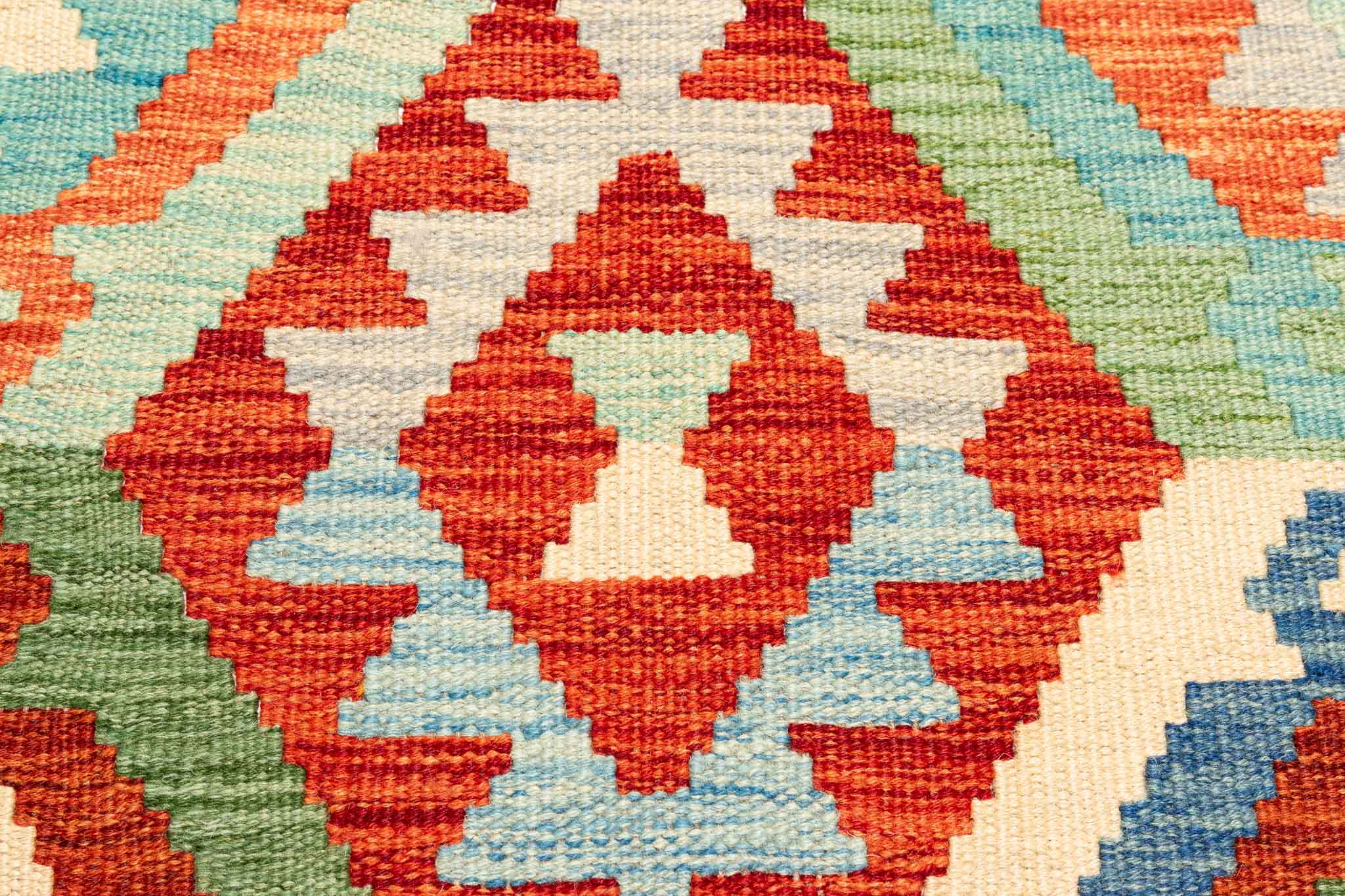 Afghanischer Kelim – 203 × 152 cm – handgewebt aus Schurwolle