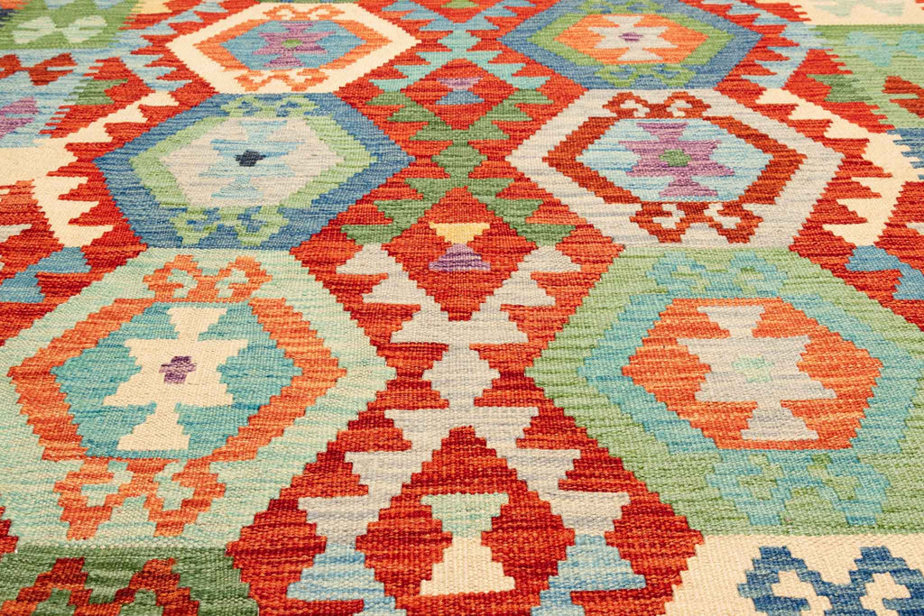 Afghanischer Kelim – 203 × 152 cm – handgewebt aus Schurwolle