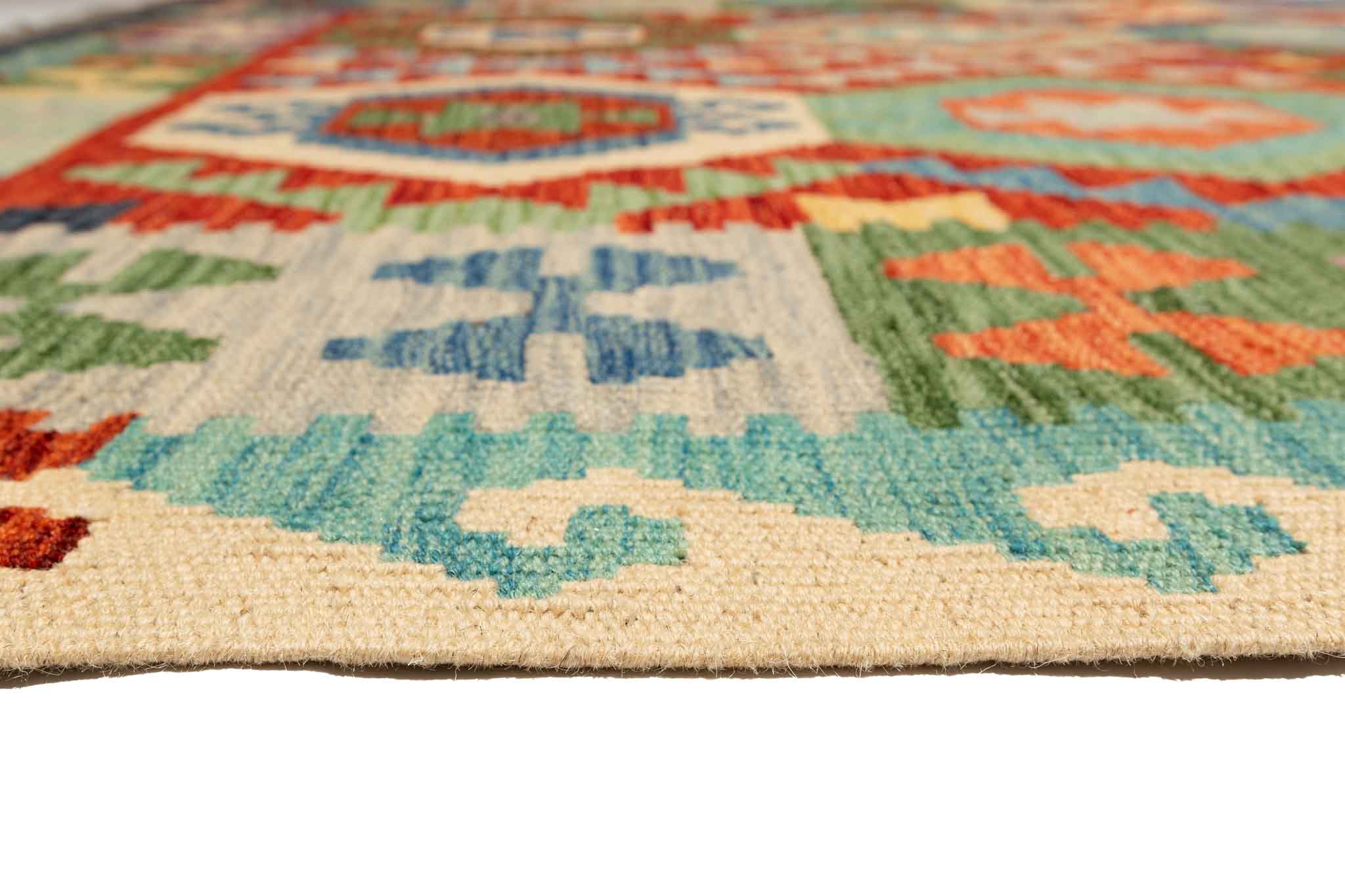 Afghanischer Kelim – 203 × 152 cm – handgewebt aus Schurwolle