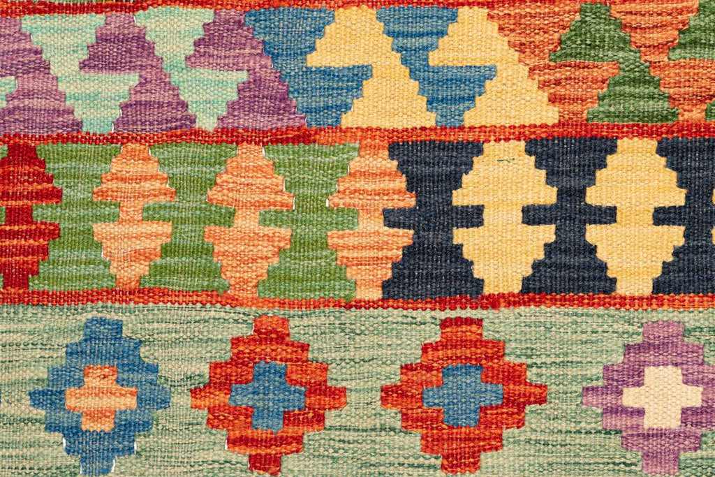 Afghanischer Kelim – 195 × 150 cm – handgewebt aus Schurwolle