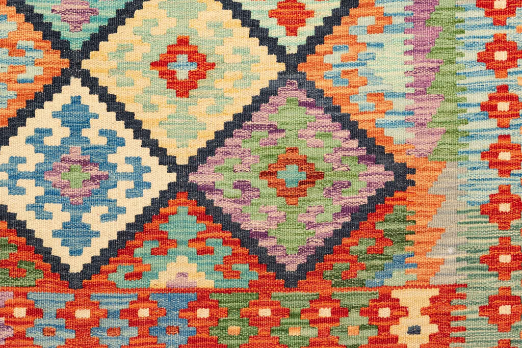 Afghanischer Kelim – 200 × 157 cm – handgewebt aus Schurwolle