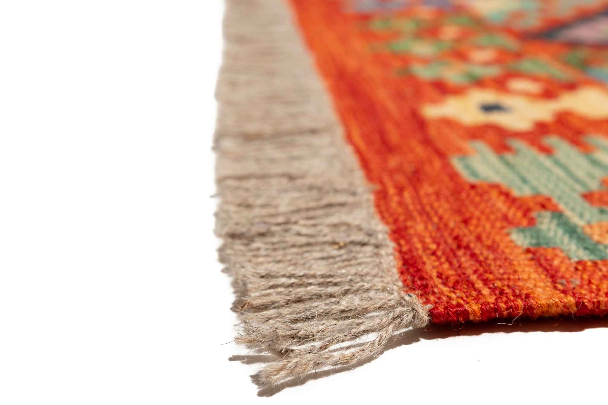 Afghanischer Kelim – 200 × 157 cm – handgewebt aus Schurwolle