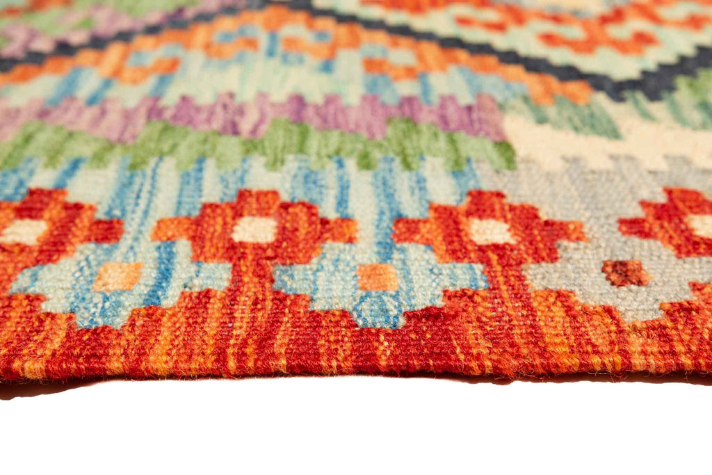 Afghanischer Kelim – 200 × 157 cm – handgewebt aus Schurwolle