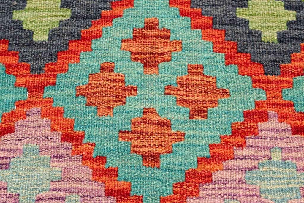 Afghanischer Kelim – 197 × 152 cm – handgewebt aus Schurwolle