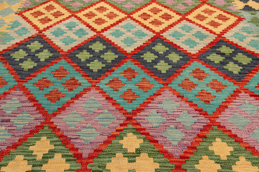 Afghanischer Kelim – 197 × 152 cm – handgewebt aus Schurwolle