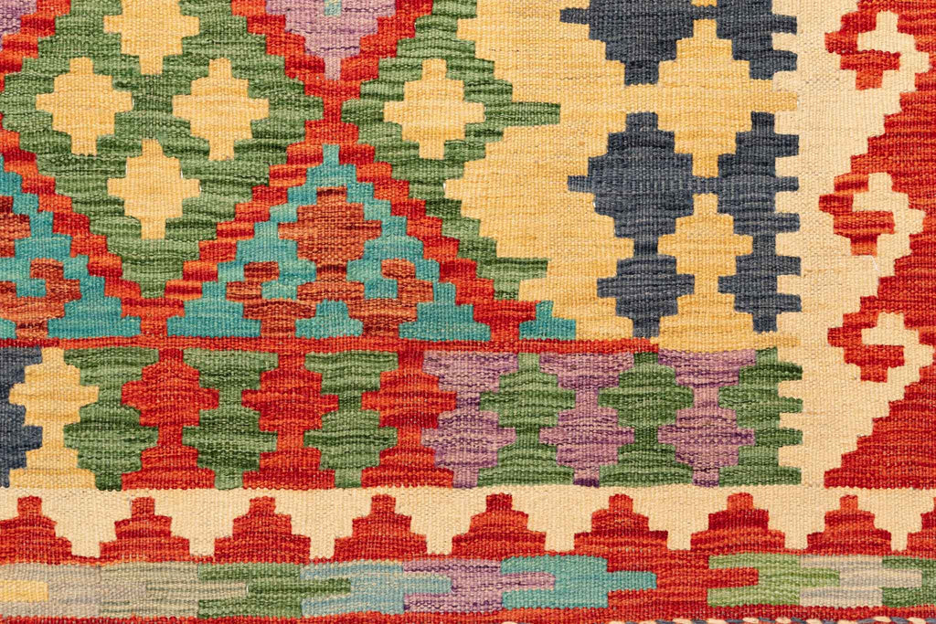 Afghanischer Kelim – 197 × 152 cm – handgewebt aus Schurwolle