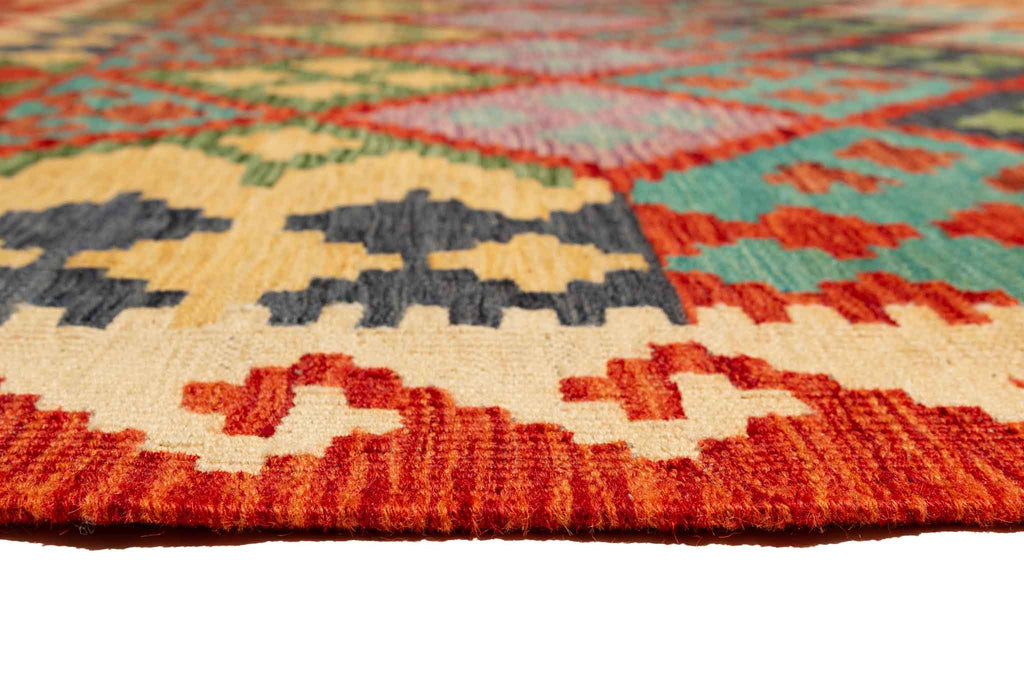 Afghanischer Kelim – 197 × 152 cm – handgewebt aus Schurwolle