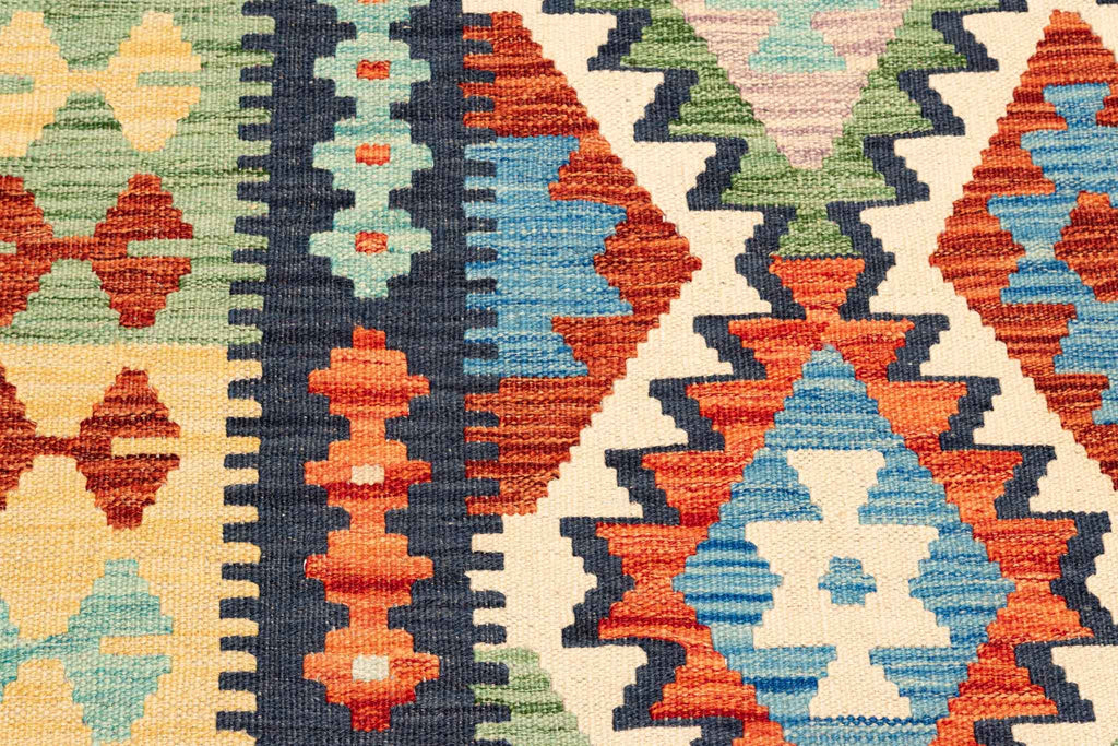 Afghanischer Kelim – 192 × 149 cm – handgewebt aus Schurwolle