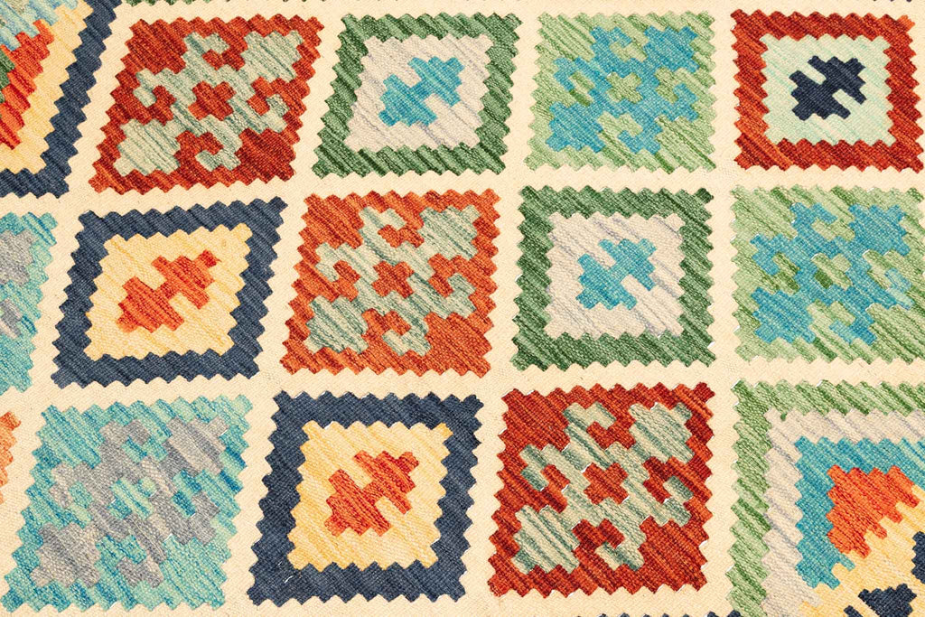 Afghanischer Kelim – 200 × 148 cm – handgewebt aus Schurwolle