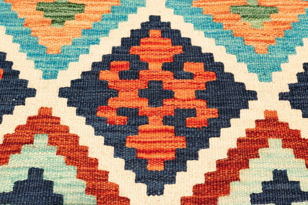Afghanischer Kelim – 200 × 148 cm – handgewebt aus Schurwolle