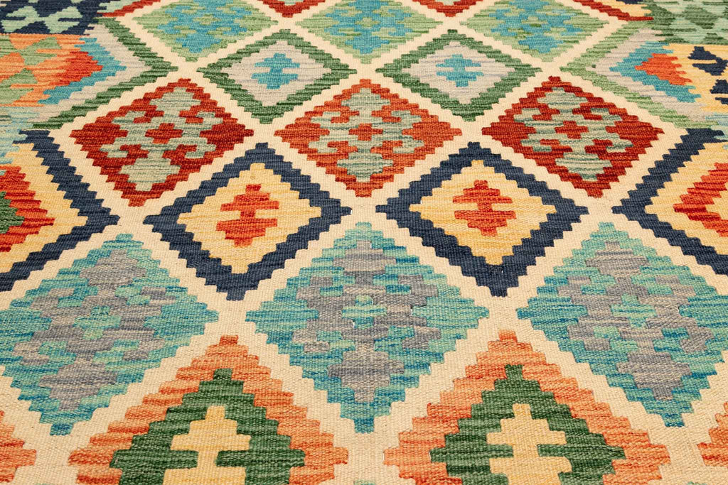 Afghanischer Kelim – 200 × 148 cm – handgewebt aus Schurwolle