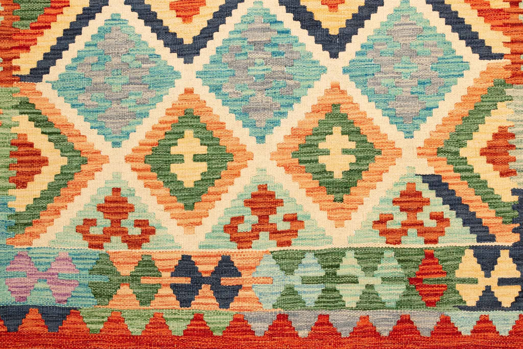 Afghanischer Kelim – 200 × 148 cm – handgewebt aus Schurwolle