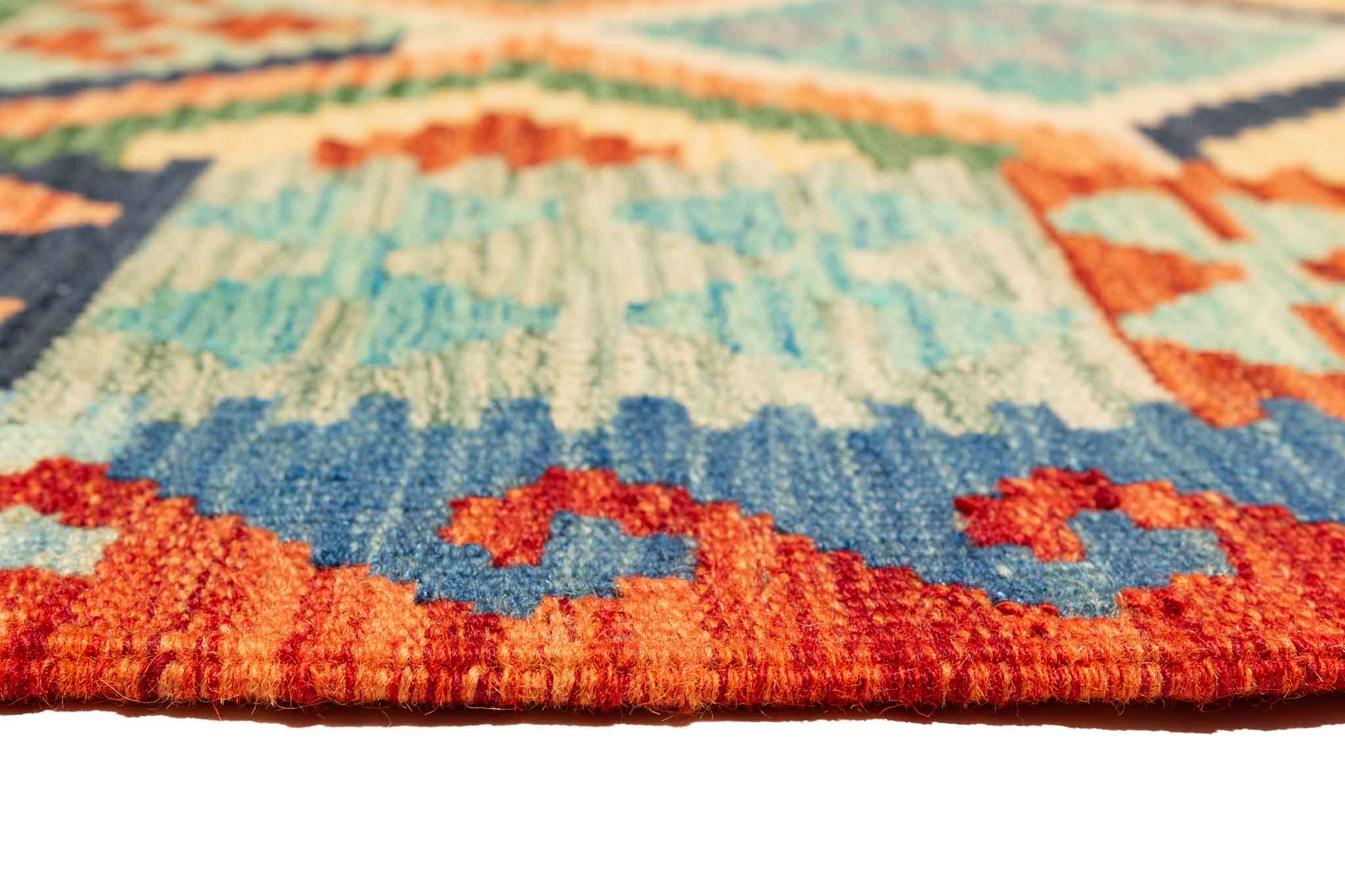 Afghanischer Kelim – 200 × 148 cm – handgewebt aus Schurwolle