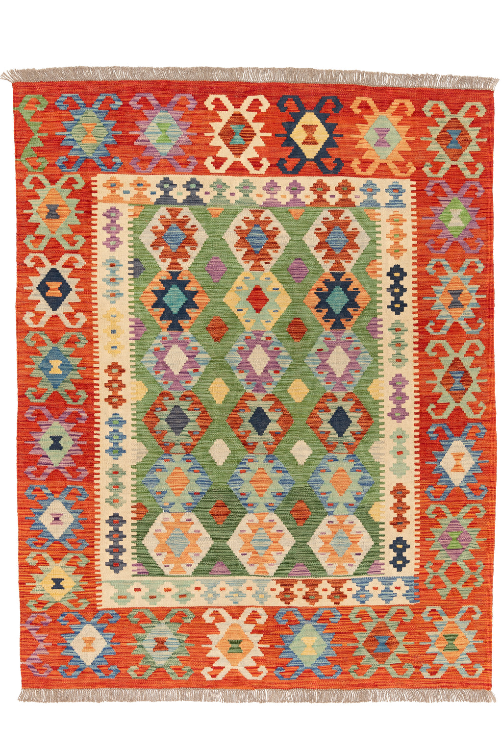 Afghanischer Kelim – 194 × 150 cm – handgewebt aus Schurwolle