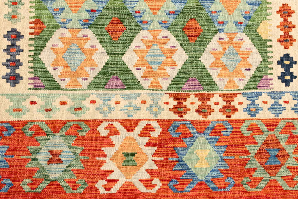 Afghanischer Kelim – 194 × 150 cm – handgewebt aus Schurwolle