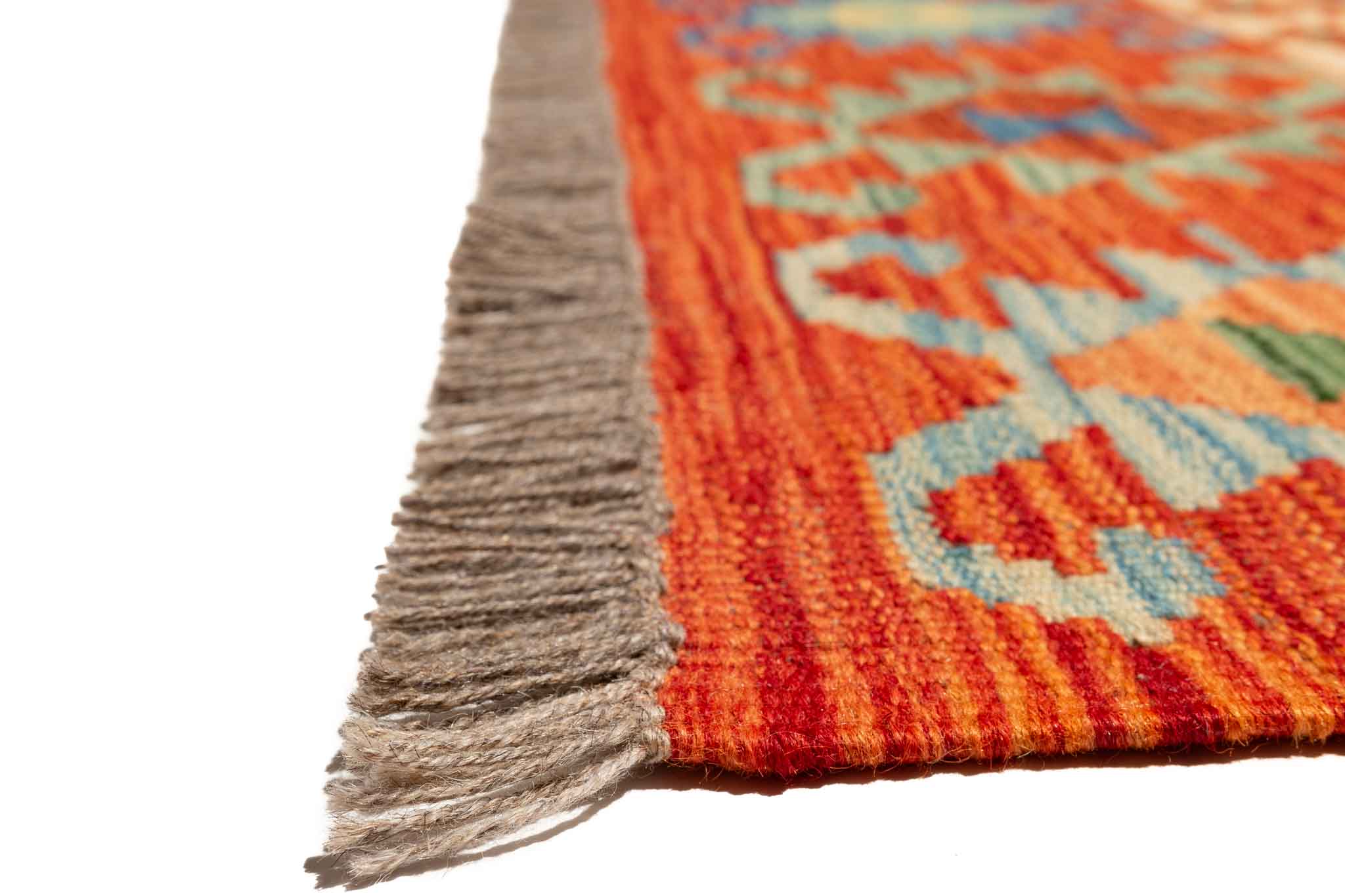 Afghanischer Kelim – 194 × 150 cm – handgewebt aus Schurwolle