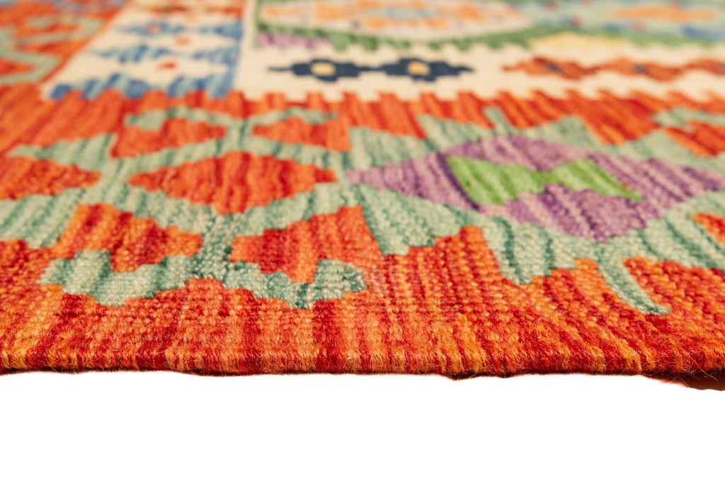 Afghanischer Kelim – 194 × 150 cm – handgewebt aus Schurwolle