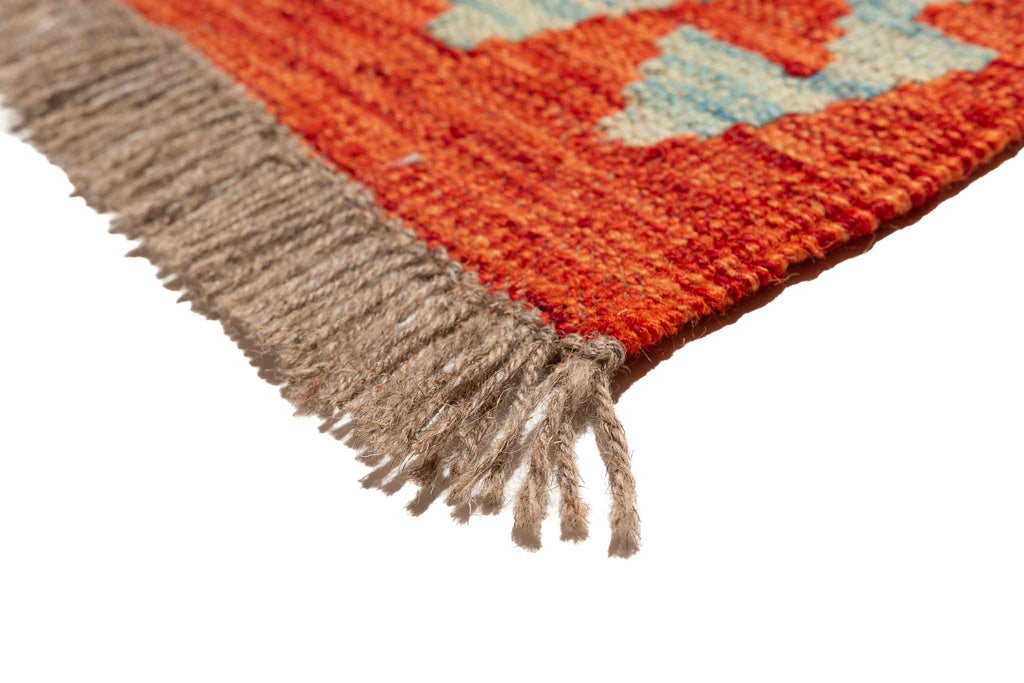 Handgewebter Kelim-Teppich aus Schurwolle, 160 × 208 cm