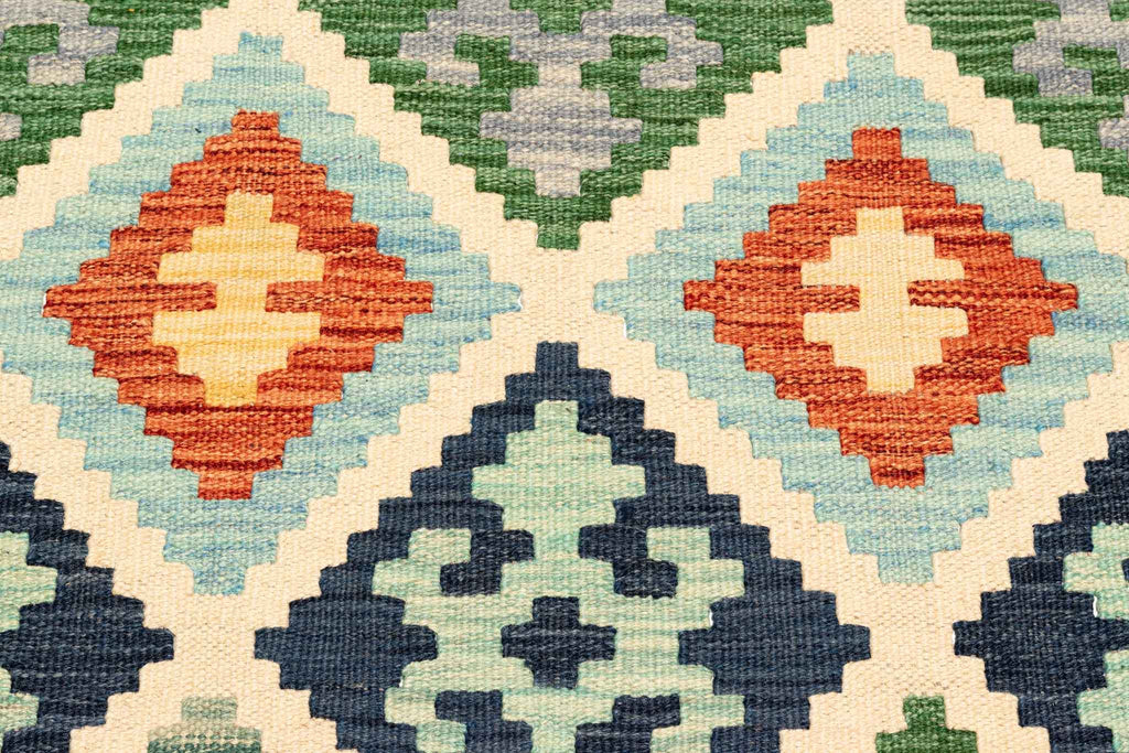 Afghanischer Kelim – 200 × 150 cm – handgewebt aus Schurwolle