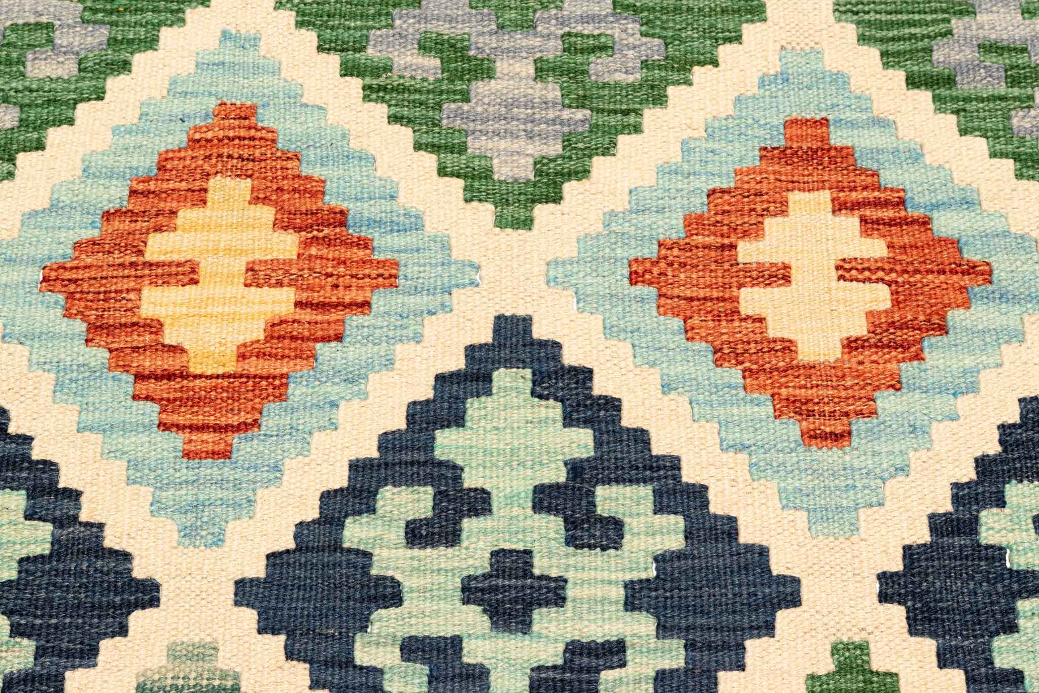 Afghanischer Kelim – 200 × 150 cm – handgewebt aus Schurwolle
