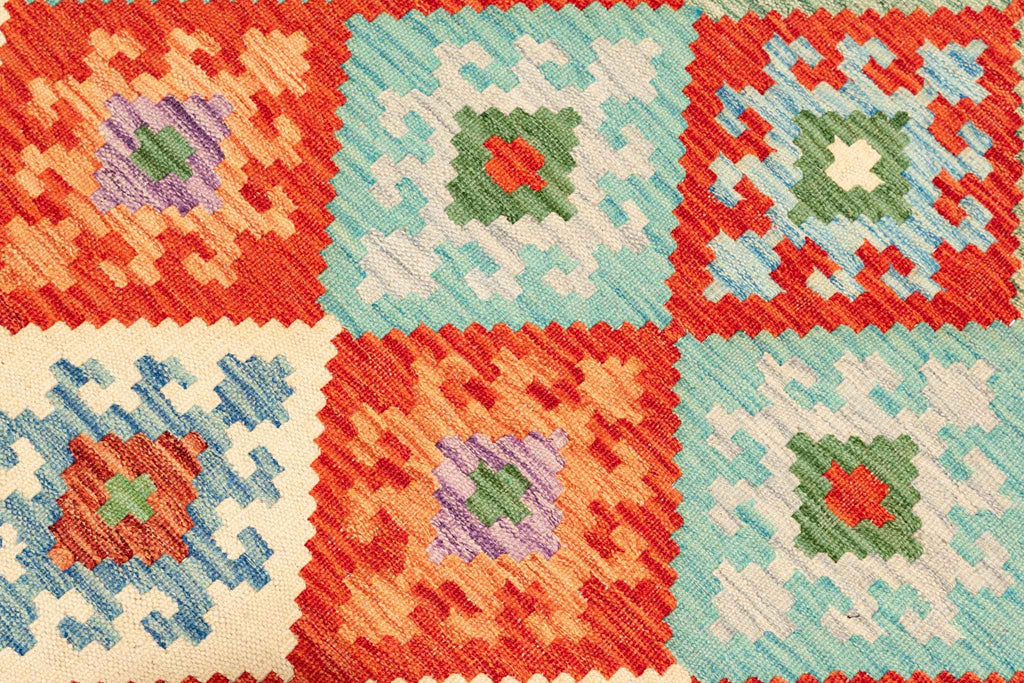 Afghanischer Kelim – 197 × 154 cm – handgewebt aus Schurwolle