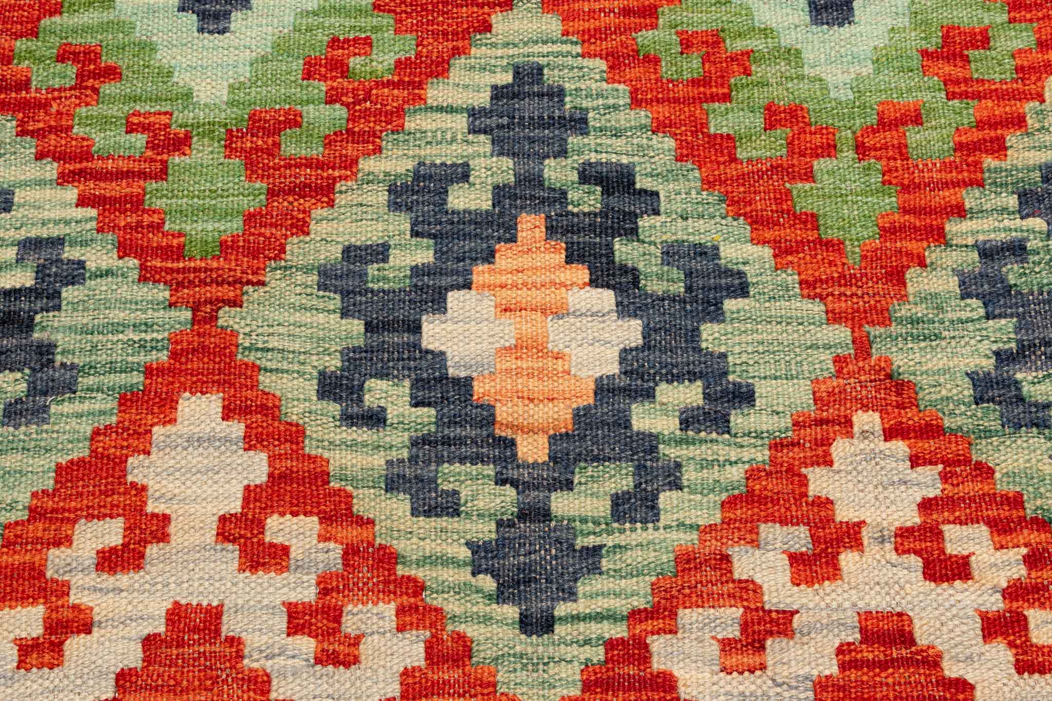 Afghanischer Kelim – 197 × 154 cm – handgewebt aus Schurwolle