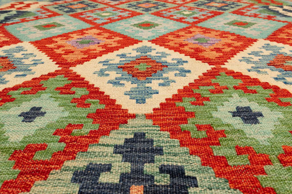 Afghanischer Kelim – 197 × 154 cm – handgewebt aus Schurwolle