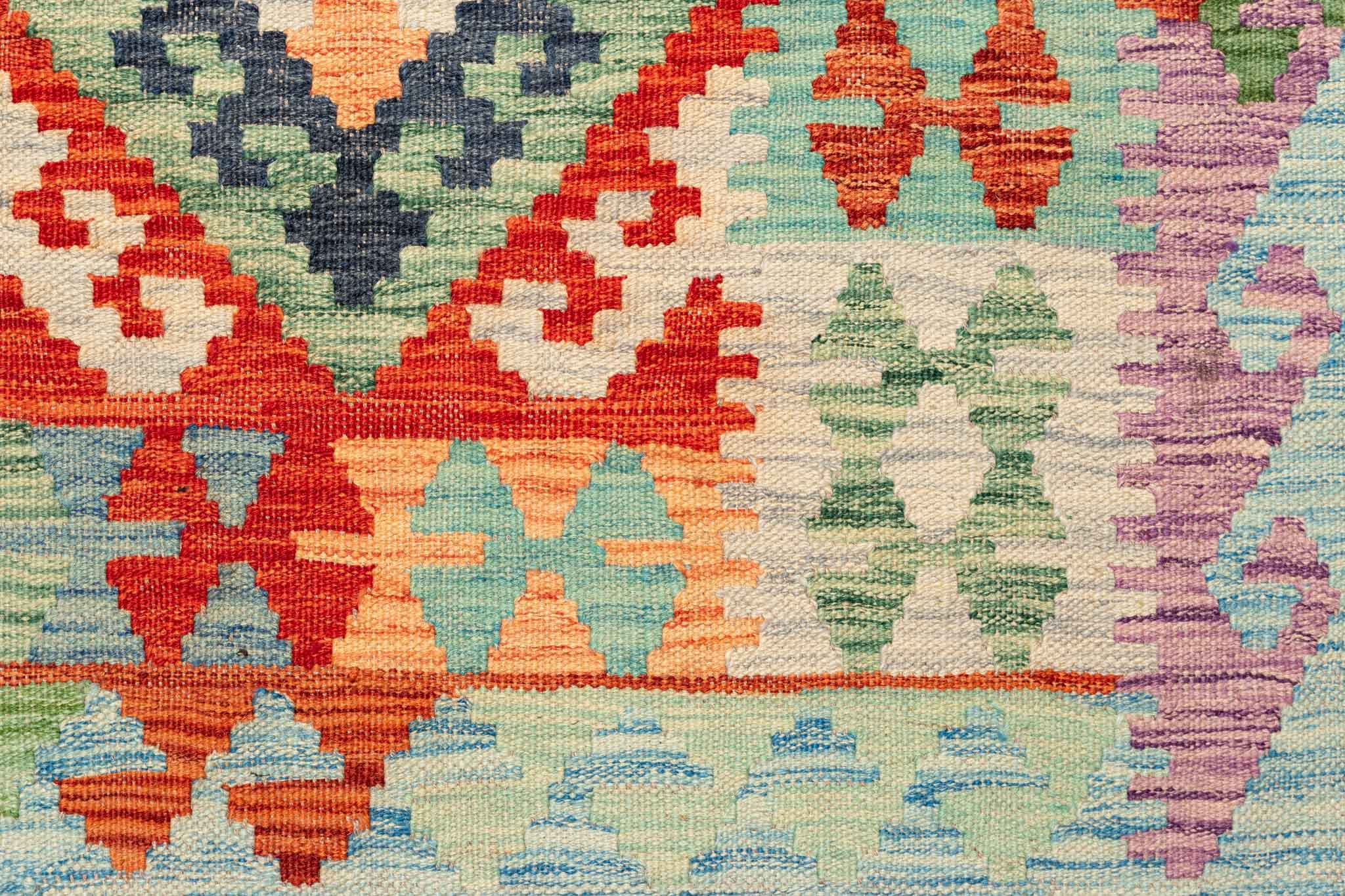 Afghanischer Kelim – 197 × 154 cm – handgewebt aus Schurwolle